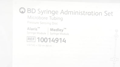 BD 10014914 Syringe Administration Set Microbore Tubing 0.7mL x 60inch